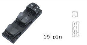 (مجموعة مفاتيح تحكم زجاج (ماستر) - نيسان ألتيما | جهة السائق (FL) | 19 خط)