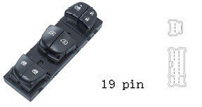 (مجموعة مفاتيح تحكم زجاج (ماستر) - نيسان بيك أب P11 | جهة السائق (FL) | 19 خط)