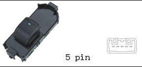 (مفتاح تحكم زجاج مفرد - سوبارو B13 | 5 خط)