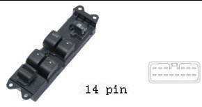 (مجموعة مفاتيح تحكم زجاج (ماستر) - سوبارو أوتباك وليجاسي | جهة السائق (FL) | 14 خط)