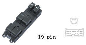 (مجموعة مفاتيح تحكم زجاج (ماستر) - سوبارو أوتباك | جهة السائق (FL) | 19 خط)