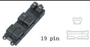 (مجموعة مفاتيح تحكم زجاج (ماستر) - سوبارو فورستر | جهة السائق (FL) | 19 خط)