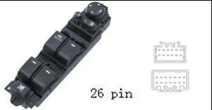 لوحة مفاتيح تحكم زجاج ومرايا السيارة لمازدا 3