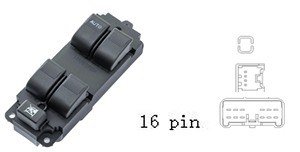 لوحة مفاتيح تحكم زجاج السيارة لمازدا 3 (2006-2012) - إصدار 16 Pin