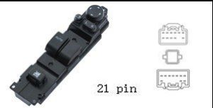 لوحة مفاتيح تحكم زجاج ومرايا السيارة لمازدا 2 (2009-2012) - إصدار 21 Pin