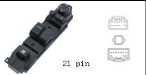 لوحة مفاتيح تحكم زجاج ومرايا السيارة لمازدا 2 (2009-2012) - إصدار 21 Pin