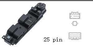 لوحة مفاتيح تحكم زجاج ومرايا السيارة لمازدا 2 (2008-2015) - نظام القيادة اليمين (RHD)