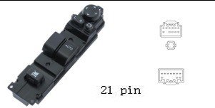 لوحة مفاتيح تحكم زجاج ومرايا السيارة لمازدا 2 - نظام القيادة اليمين (مع خاصية الطي)