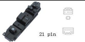 لوحة مفاتيح تحكم زجاج ومرايا السيارة لمازدا 2 - نظام القيادة اليمين (بدون خاصية الطي)