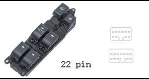 لوحة مفاتيح تحكم نوافذ رئيسية لسيارة JMC 12 - جهة السائق (أمامية يسار)