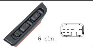 لوحة مفاتيح تحكم نوافذ رئيسية لشاحنة ISUZU (موديلات 94 فما فوق) - 24 فولت