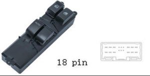 لوحة مفاتيح تحكم نوافذ رئيسية لسيارة ISUZU D-MAX (موديلات 2012-2015)