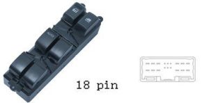 لوحة مفاتيح تحكم نوافذ رئيسية لسيارة ISUZU D-MAX (موديلات 2017 فما فوق)