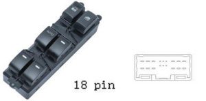 لوحة مفاتيح تحكم نوافذ رئيسية لسيارة ISUZU D-MAX (موديلات 2017 فما فوق - إصدار محلي)