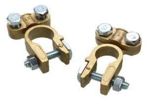 مشبك أقطاب بطارية نحاس للسيارات 12/24 فولت (زوج)