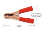 مشبك بطارية معدني صغير 80×45 مم