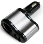 شاحن سيارة مع منفذ ولاعة ومنفذي USB