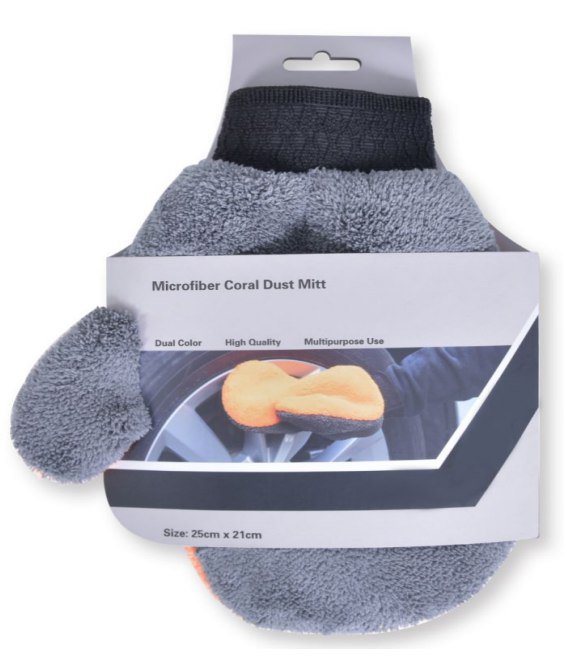 قفاز مايكروفايبر كورال لتنظيف وغسيل السيارة