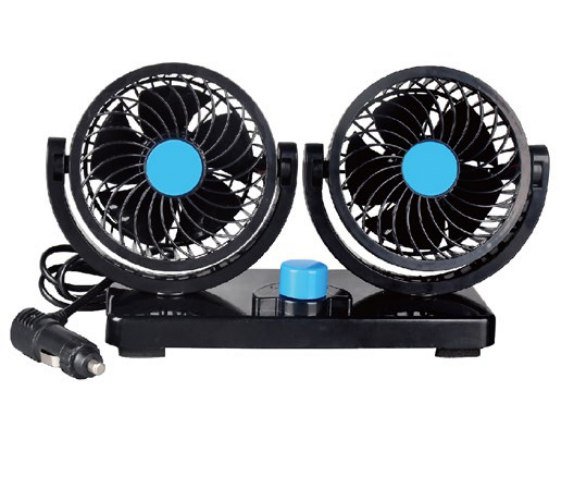 مروحة سيارة مزدوجة 12V بحجم 4 إنش