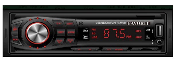 مسجل سيارة MP3 مع شاشة LED وUSB/SD/AUX