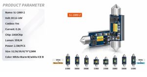 لمبات LED لإضاءة سقف السيارة بإضاءة واضحة ومتوازنة