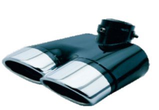 اكزوزت سبورت مزدوج للسيارة ستانلس ستيل مقاس 57 مم