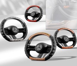 غطاء مقود سيارة بتصميم فاخر بنقشة الكربون – لمسة رياضية وأناقة داخل المقصورة