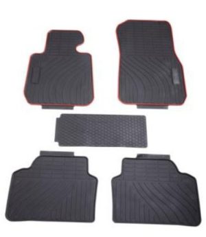 طقم أرضيات سيارات بلاستيك بحواف ملونة