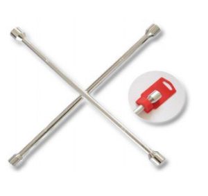 مفتاح تبديل إطارات السيارات (مفتاح صليبة) 14 إنش – كروم لامع عالي الجودة